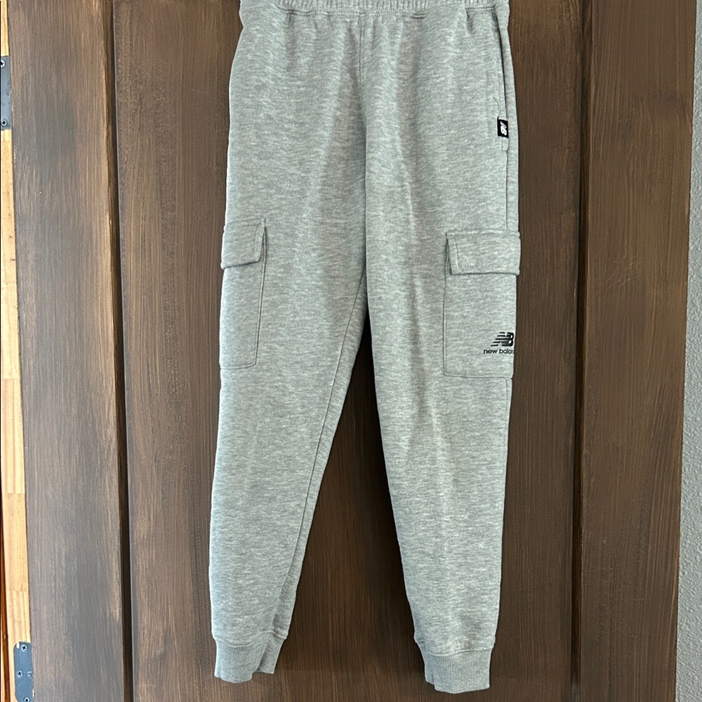 New Balance Kids Light Gray Cargo Jogger Pants